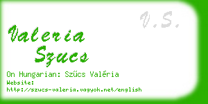 valeria szucs business card