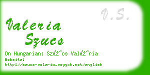 valeria szucs business card